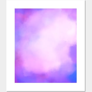 Abstract Yellow Pink Purple and Blue Tie Dye Pattern Art Posters and Art